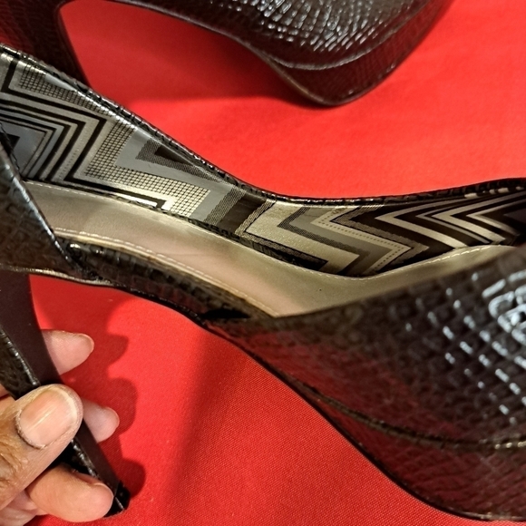 Fergalicious Black Snakeskin Print heels - Picture 4 of 7